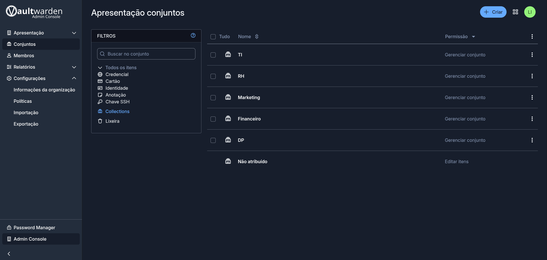 Controle de Acessos e Grupos